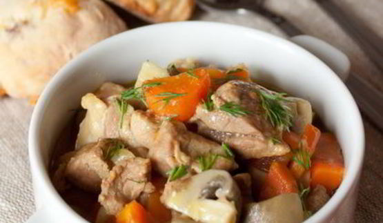 жаркое из индейки с карри и грибами