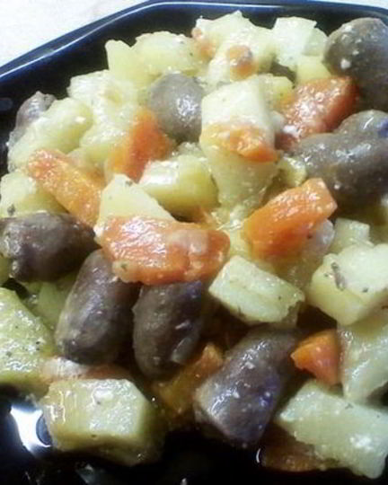 Рецепт жаркого из куриных сердечек