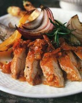 Жаркое из курицы с апельсином