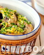 Жаркое из курицы с лимоном и чесноком