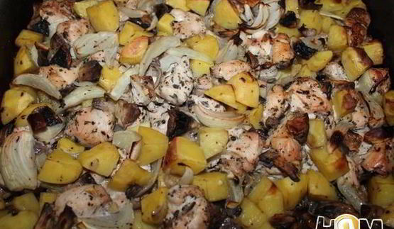 жаркое из курицы с овощами