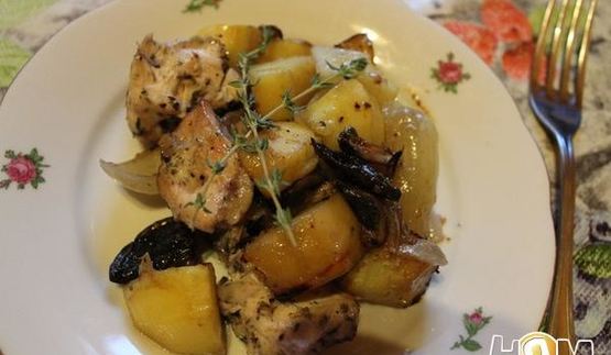 жаркое из курицы с овощами