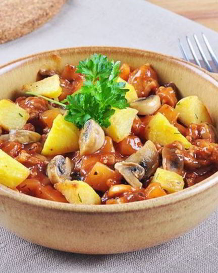 Рецепт жаркого из овощей с фаршем