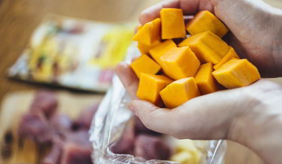 жаркое из телятины с картофелем и тыквой