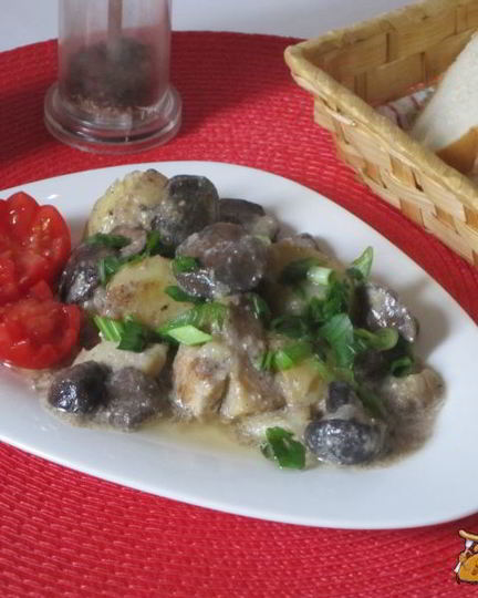 Рецепт жаркого с маслятами