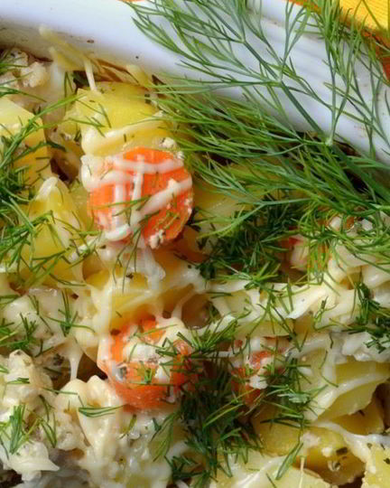 Рецепт жаркого с цветной капустой в горчичном соусе