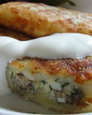 Картофельные зразы с начинкой из сардин