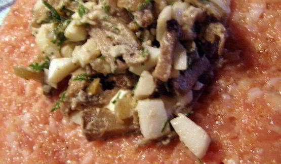 куриные зразы с грибами под сметанно-сливочным соусом