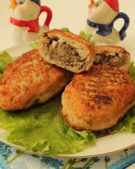 Рецепт куриных зраз с печенью и яблоками