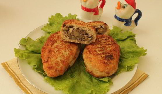 куриные зразы с печенью и яблоками