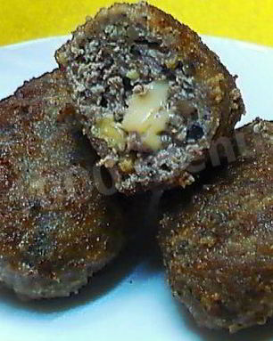 Мясные орехово-грибные зразы с сыром