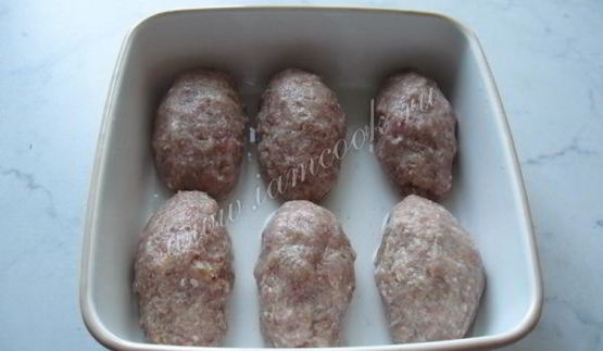 мясные зразы с омлетом
