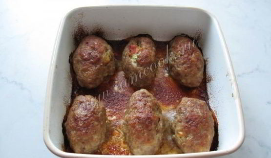 мясные зразы с омлетом