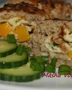 Мясные зразы с яичным блинчиком