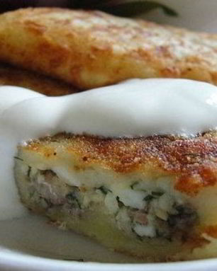 Зразы из картофеля с луком и яйцом