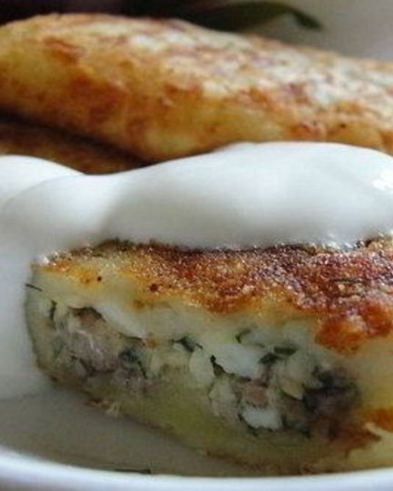 Рецепт зраз из картофеля с луком и яйцом