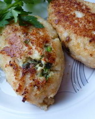 Зразы рыбные с яично-грибной начинкой