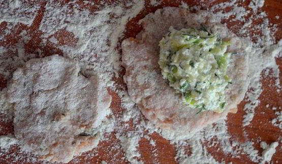 зразы с творогом и свежим кабачком