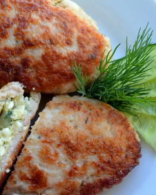 Зразы с яйцом и зеленью