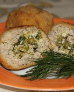 Зразы с зеленым горошком и зеленью