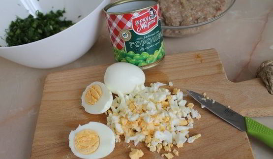 зразы с зеленым горошком и зеленью