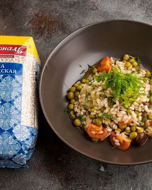 Ароматная каша с лесными грибами