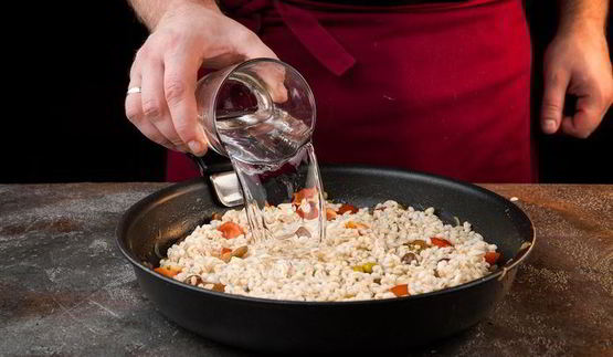 ароматная каша с лесными грибами