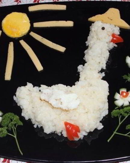 Рецепт детской каши гусь на поляне