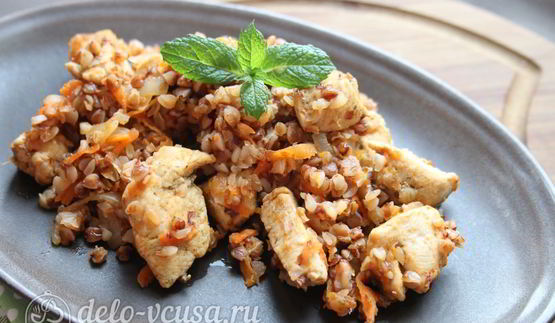гречка по-купечески с курицей