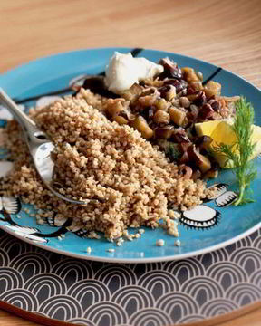 Гречка с баклажанами