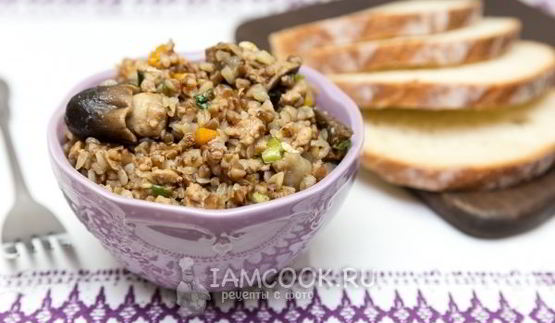 гречка с фаршем и грибами