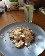 Гречка с грибами и белым соусом