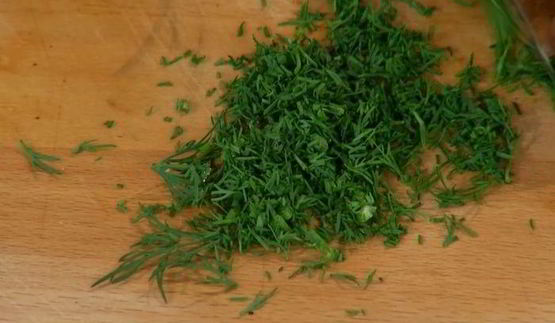 гречка с грибами, луком и укропом