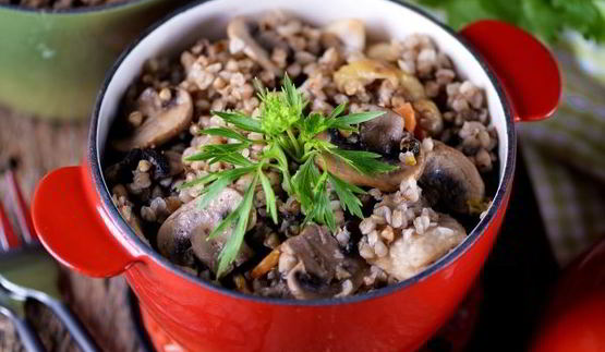 гречка с грибами в горшочке в духовке