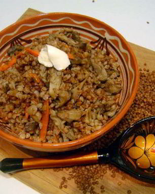 Гречка с грибами