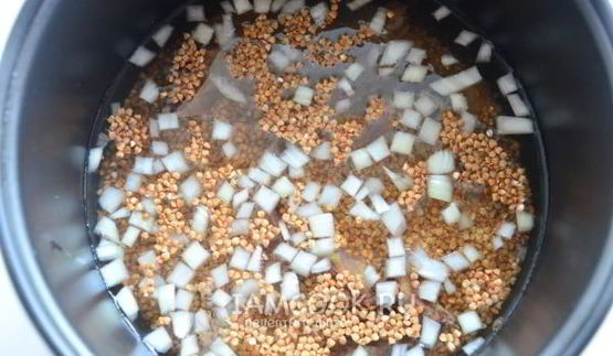 гречка с копчеными ребрышками