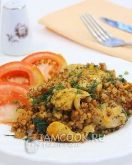Рецепт гречки с куриным филе в мультиварке