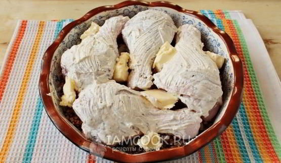 гречка с курицей в духовке с сыром