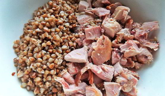гречка с курочкой под сыром