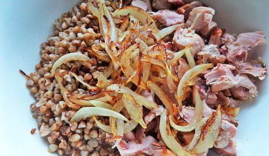 гречка с курочкой под сыром