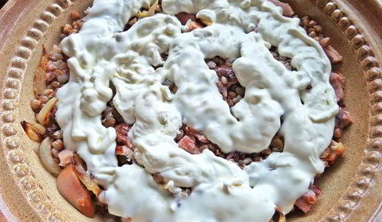 гречка с курочкой под сыром