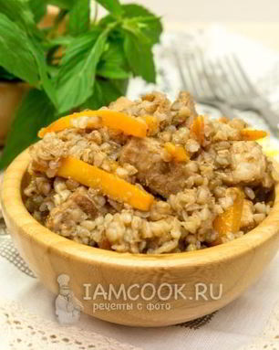 Гречка с мясом в казане