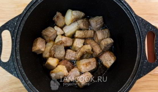 гречка с мясом в казане