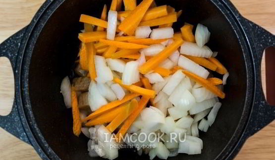 гречка с мясом в казане