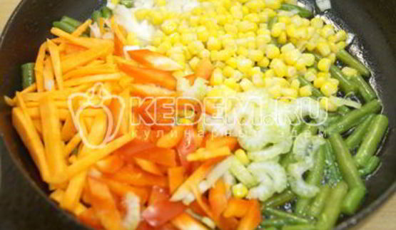 гречка с овощами и фасолью