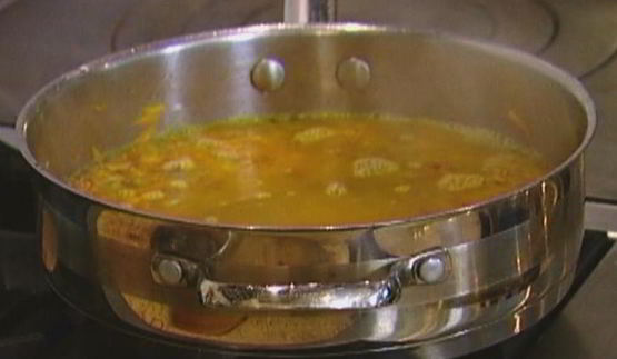 гречка с овощами, козьим сыром и белым вином