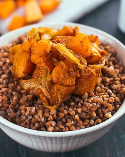 Рецепт гречки с печеной тыквой