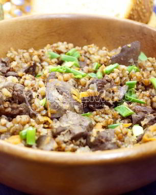 Гречка с печенью