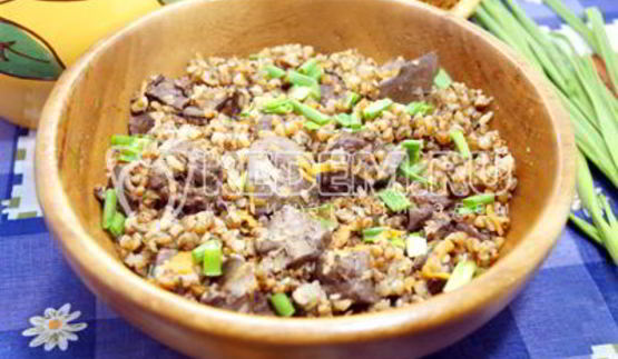 гречка с печенью