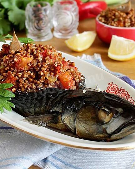 Рецепт гречки с рыбой в духовке